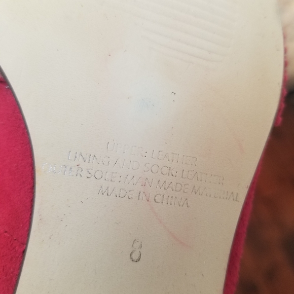 J JILL Pointy Toe Suede Fuchsia Flats - Size 8 - Picture 5 of 8